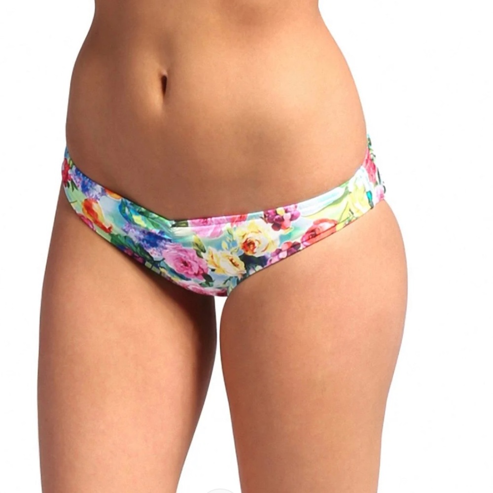 NWT Seafolly Summer Garden Sweetheart Hipster Bottoms Size US 12 Floral Ruched - Picture 3 of 10
